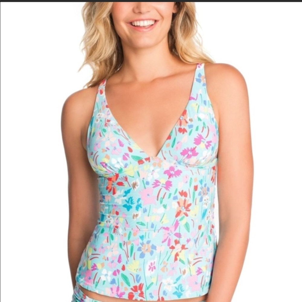Vera Bradley Emily Superbloom Floral Tankini Top